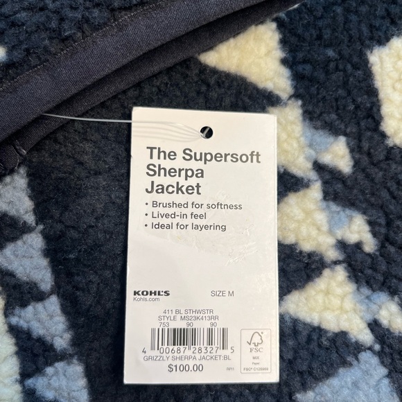 NWT Sonoma Supersoft Sherpa Jacket - Picture 5 of 6